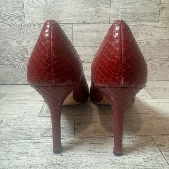 Cole Haan Burgundy snake print heels size 9b main image 8